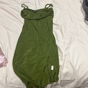 SHEIN Asymmetrical Green Dress